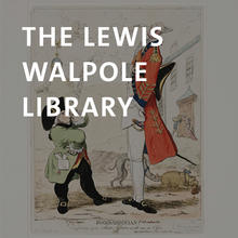 Lewis Walpole Library, etching with hand coloring